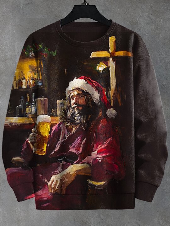 Mens Versatile Relaxed-fit Crewneck Pullover