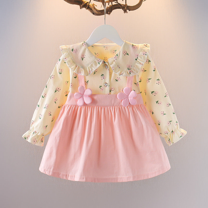 One And A Half Year Old Baby Toddler Autumn Skirt Baby Girl Clothes Cute Floral Skirt