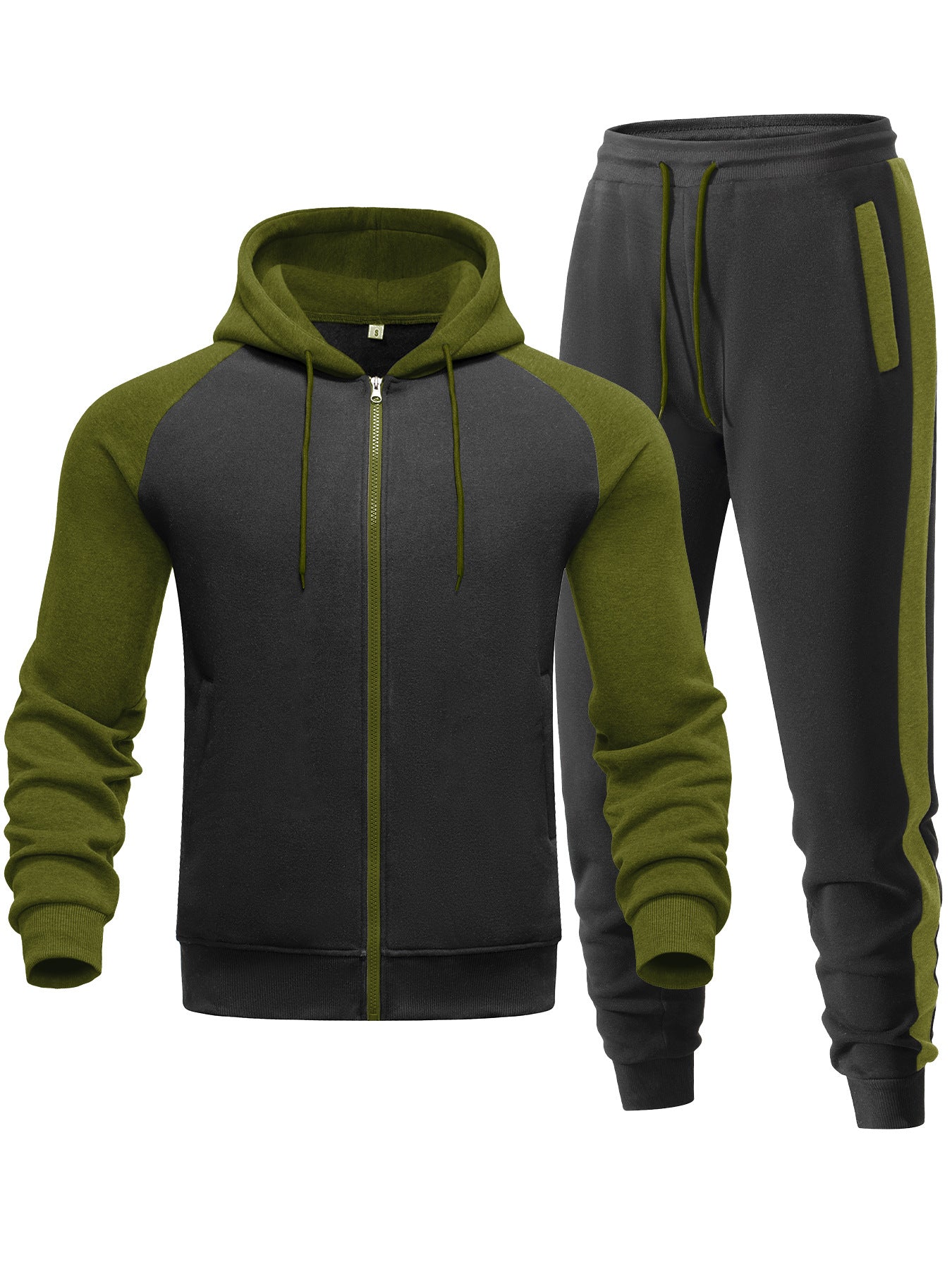 Raglan-sleeve Hooded Sweatshirt Casual Sportswear