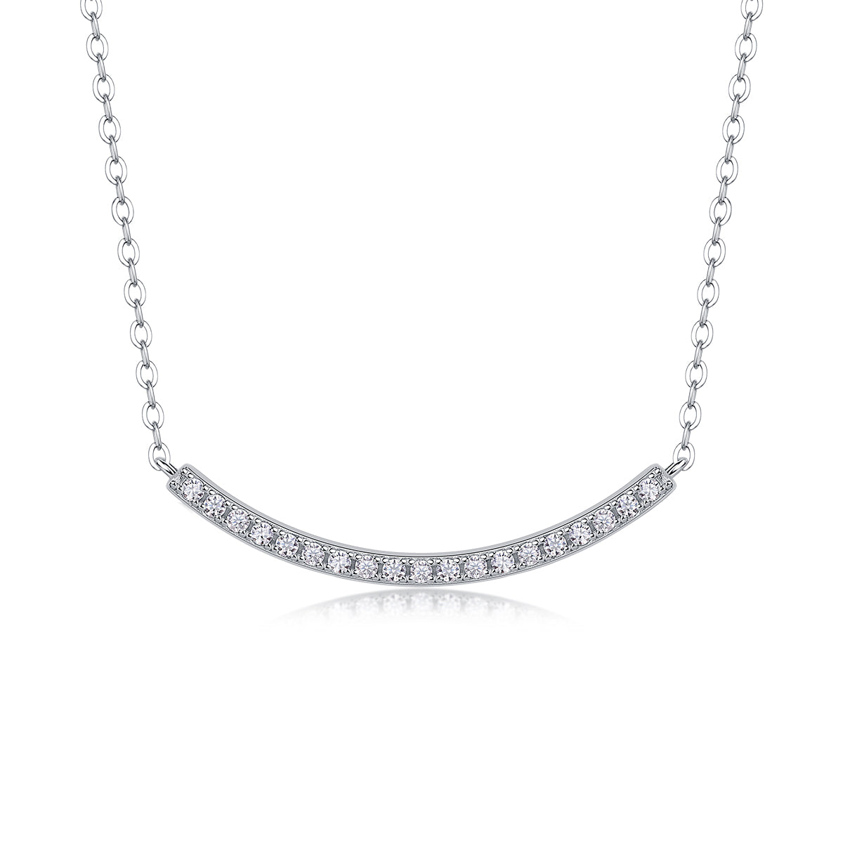 Joy - A Fashionable And Trendy Necklace Pendant Set With Top-quality Moissanite S925 Silver And Platinum Plating Can Be Tested With A Diamond Pen
