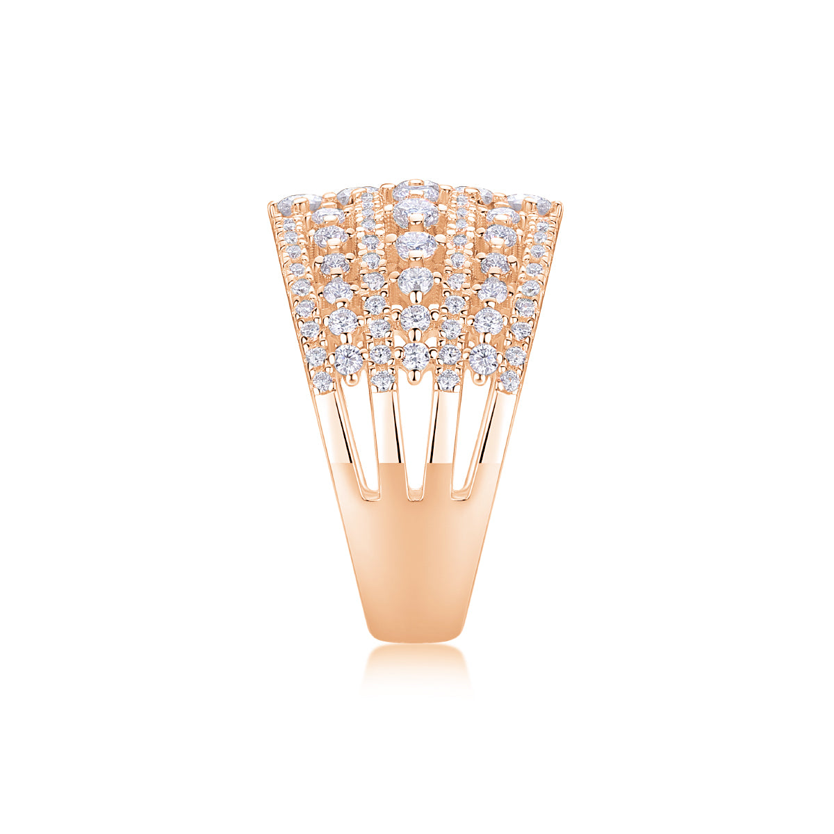 Ballet Of Time - A Wedding Ring Set With Top-quality Moissanite S925, Silver And Platinum-plated. The Ring Can Be Tested With A Diamond Pen In Gold And Rose Gold