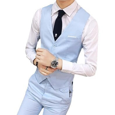 Mens Slim-Fit SpringAutumn Suit Vest