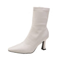 Retro Mid-Calf Pointed-Toe Side-Zip Stiletto Boots