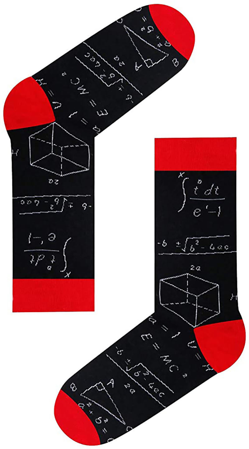 Colorful Math Printed Men's Socks