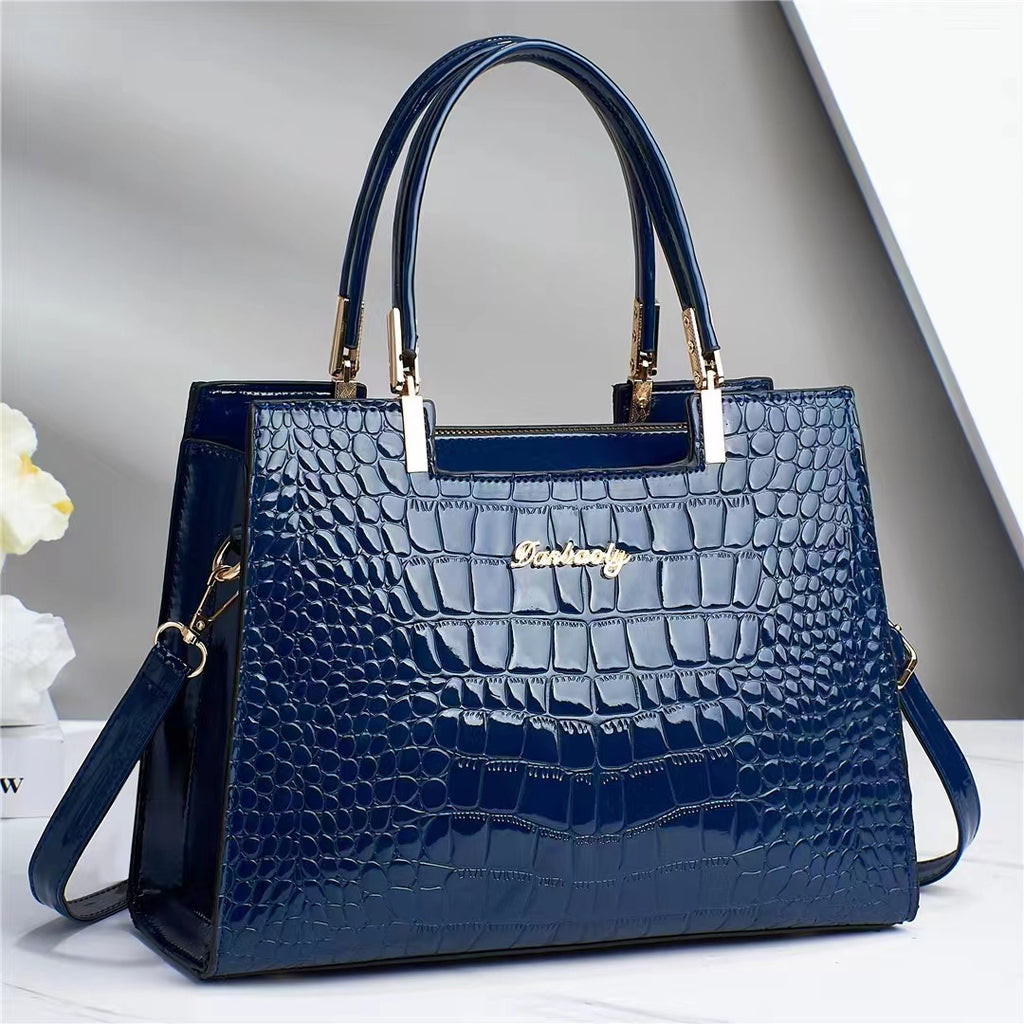 Crocodile Pattern Shoulder Handbag