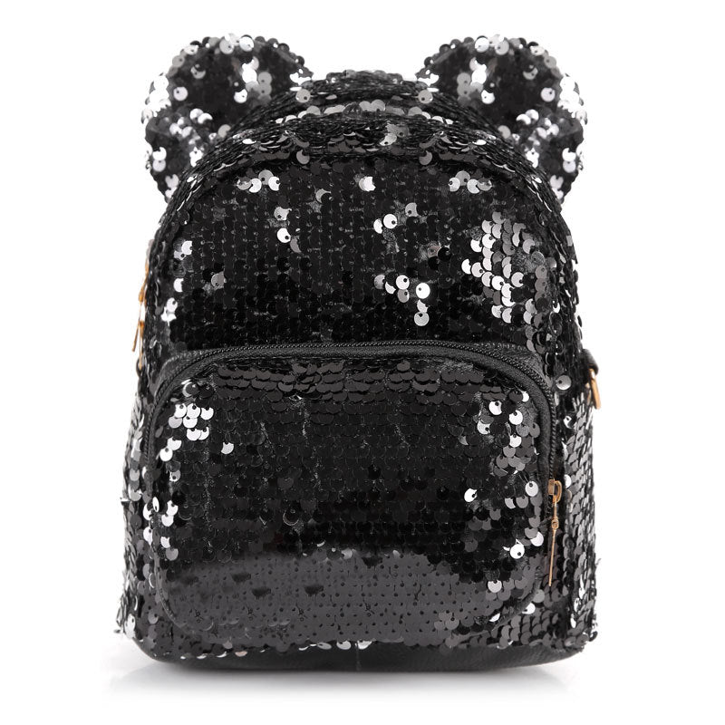 Colorful Sequin Labeled Ear Stitching Ladies Small Square Bag