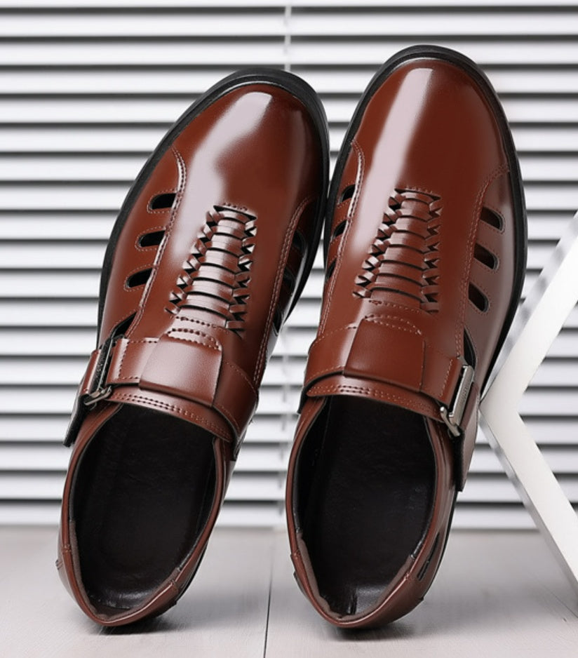 Men’s Casual Business Leather Sandals | Diamond Sadaf