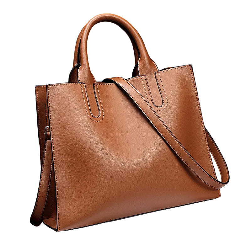 Handbag Large Capacity One Shoulder Messenger Bag Genuine Leather Ladies