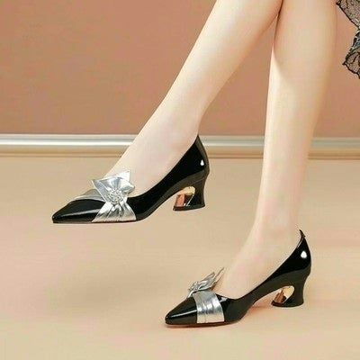 Thick Heels Pointed Toe