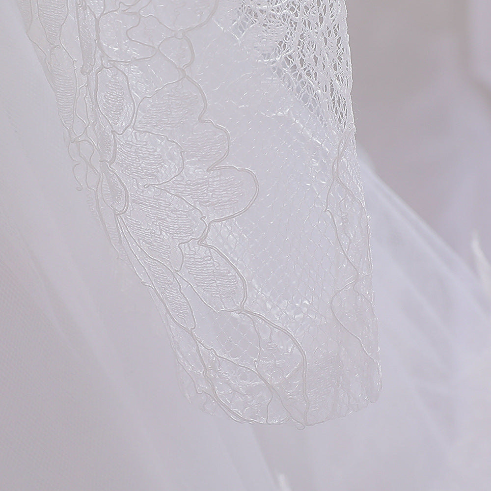 Dress One Year Old Girl Lace Long Sleeve Puffy Baby Shower