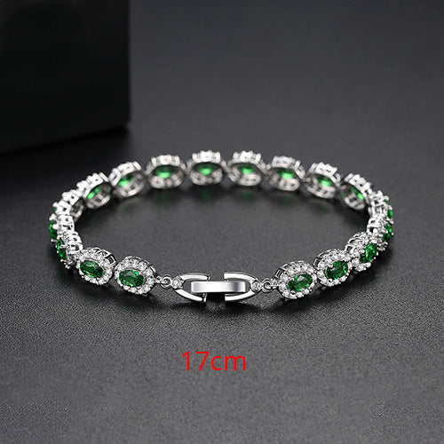 Women's Geometric Micro Inlaid Zircon Bracelet