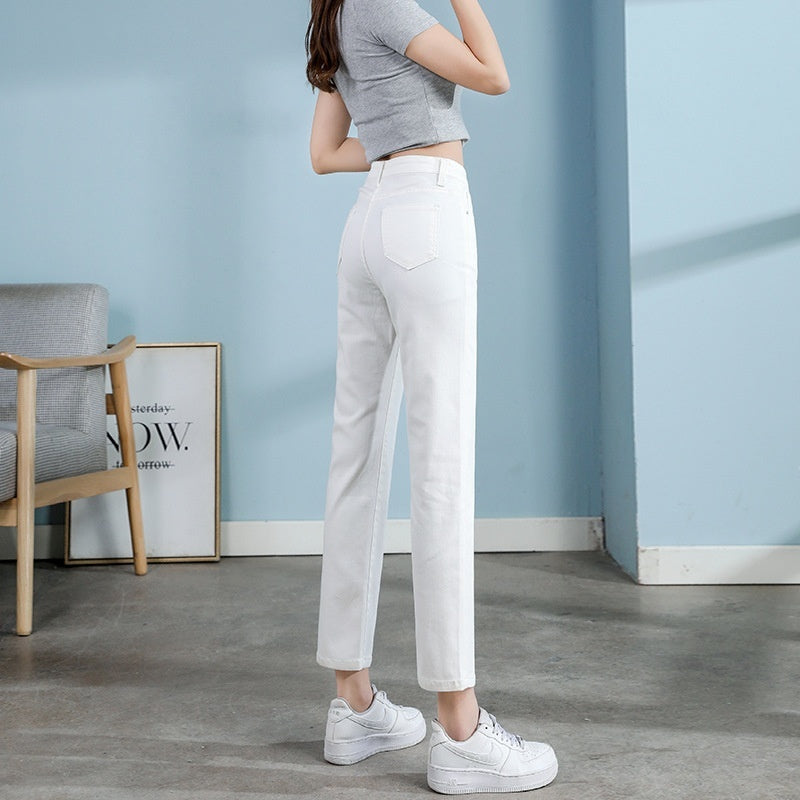 Women White  High waisted jeans