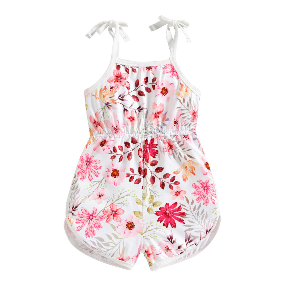 Children's Fashion Printing Strap Jumpsuit