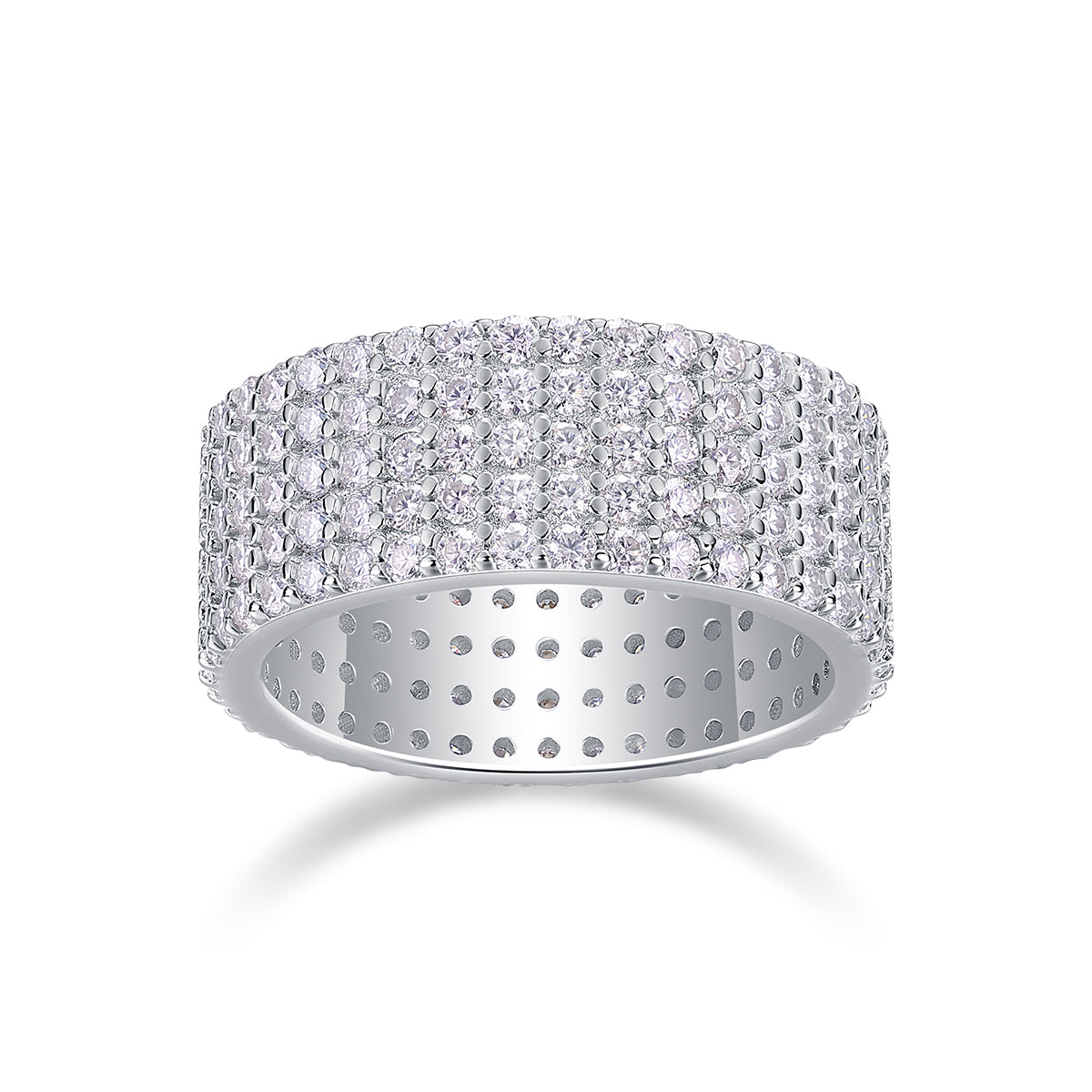 Star Secret - A Wedding Ring Set With Top-quality Moissanite S925 Silver And Platinum-plated Diamond Can Be Tested With A Diamond Pen