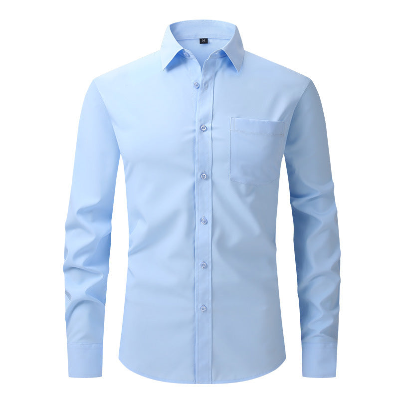 Casual Long Sleeve Business Blouse Men