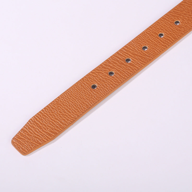 Leather Belt With A Pin Buckle For Pants