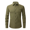 Casual Long Sleeve Business Blouse Men