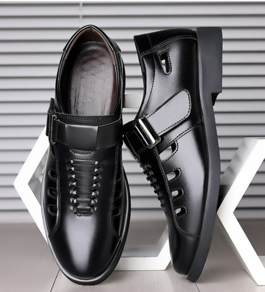 Men’s Casual Business Leather Sandals | Diamond Sadaf