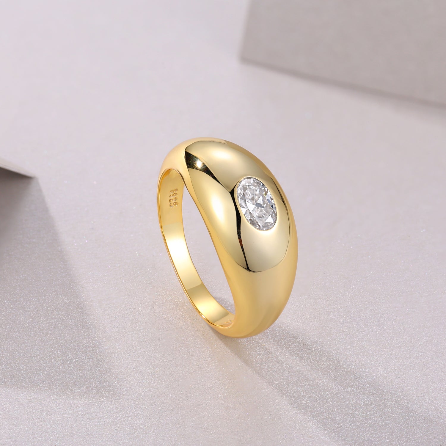 Moonfall - A Luxurious And Fashionable Light Luxury Jewelry Silver Ring Set With Top-quality Moissanite, S925 Silver Plated Platinum