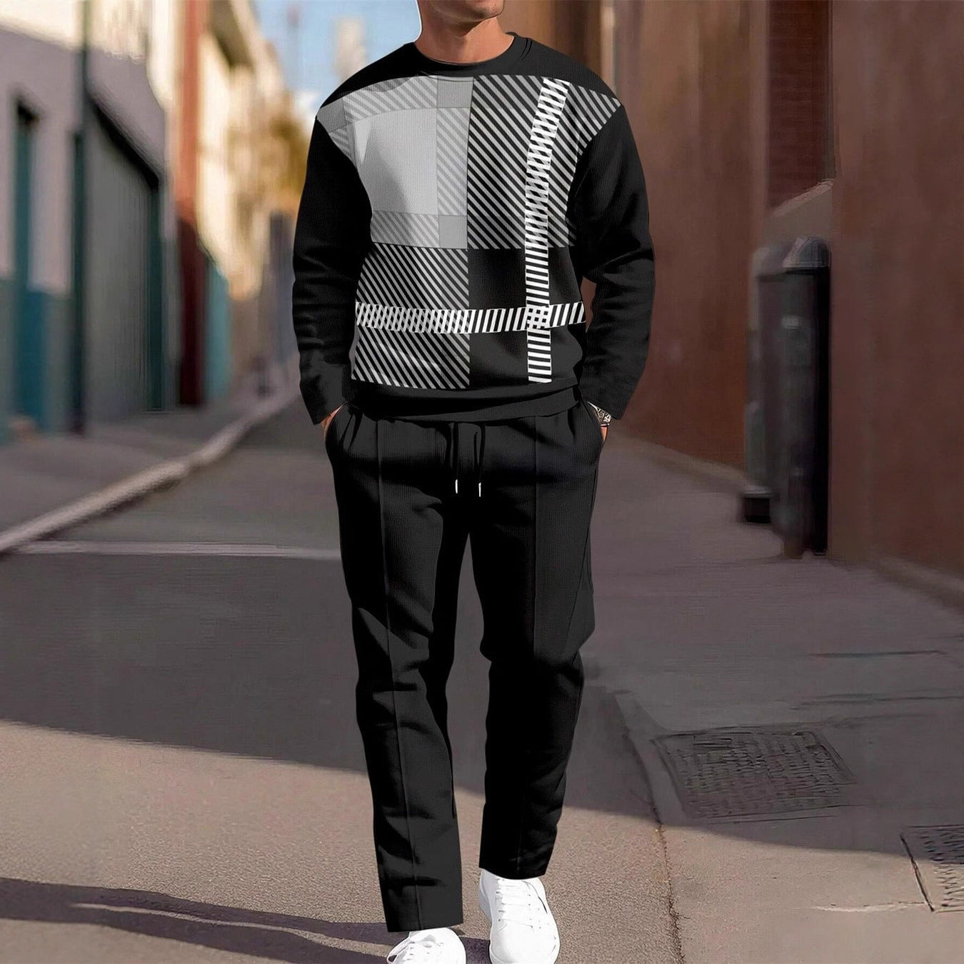 Printing Round Neck Suit