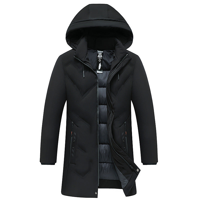 Casual Thickening Mid-length Hooded