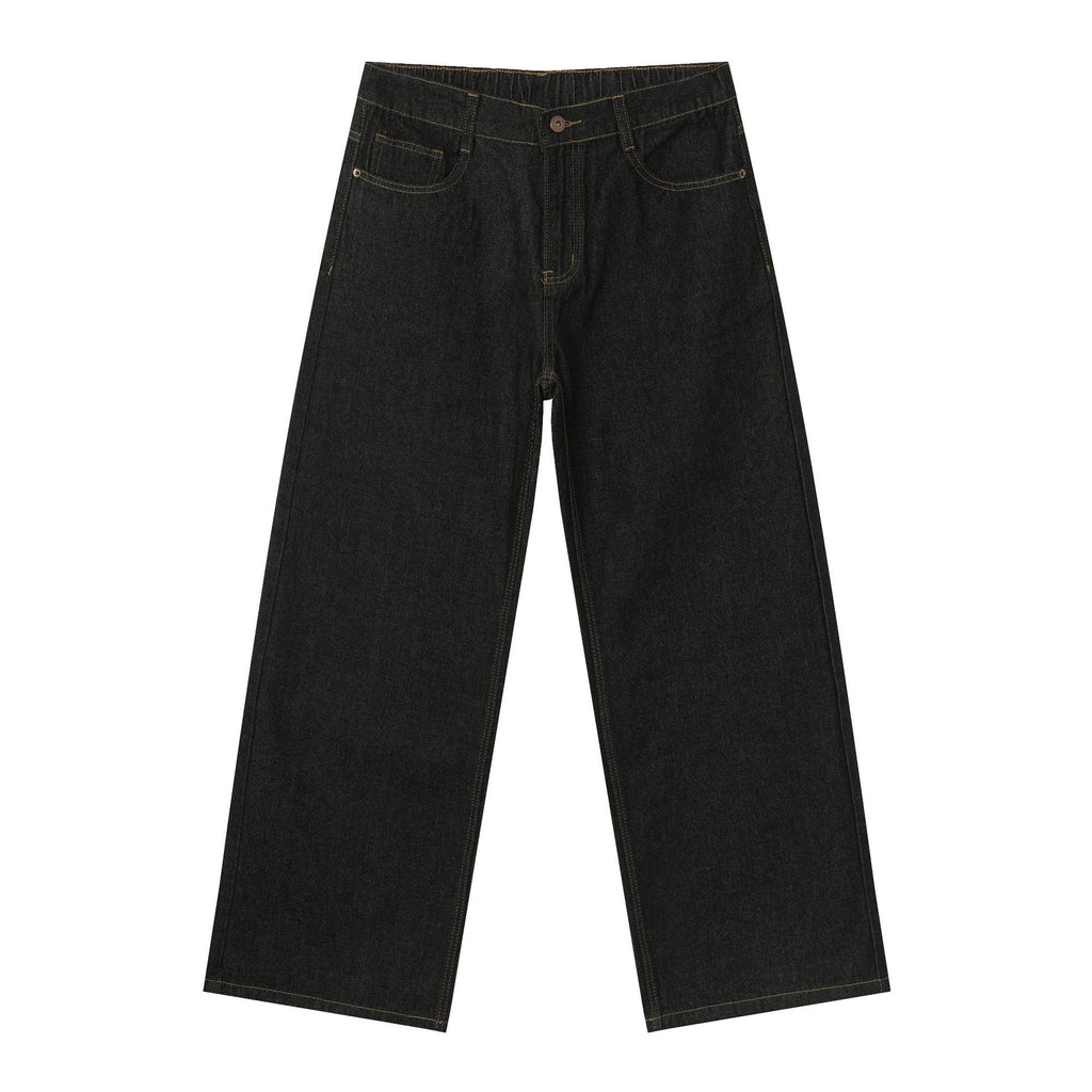 Waist Loose Straight Jeans