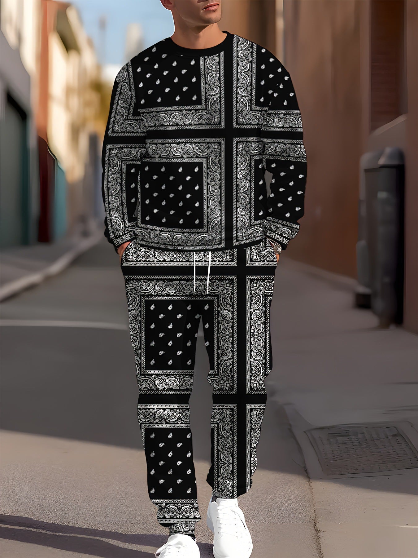 Printing Sports Leisure Men's Suit