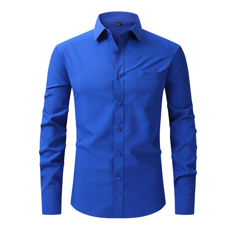 Casual Long Sleeve Business Blouse Men