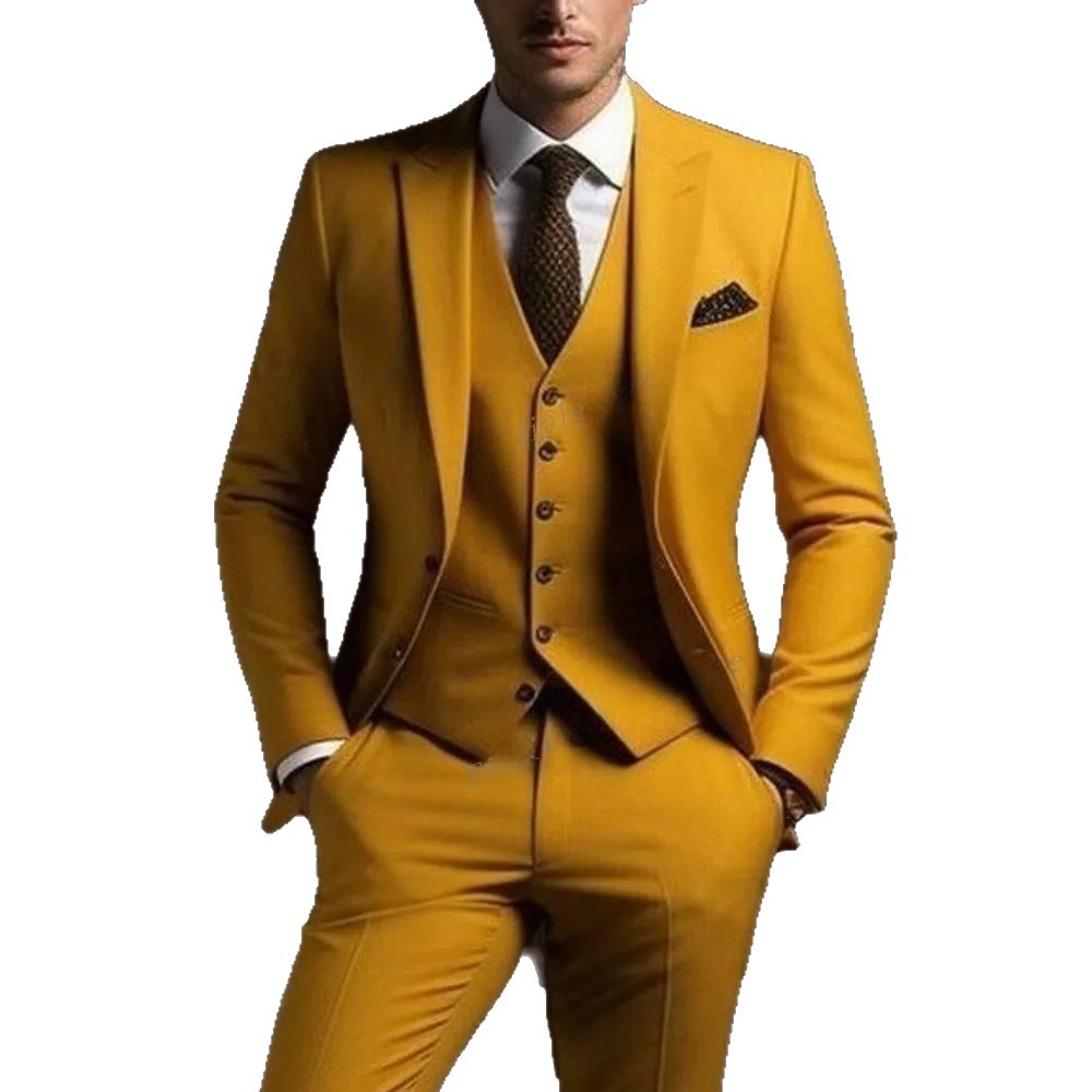 Men's High Sense Temperament Banquet Business Slim Fit Fashion Men's Suit