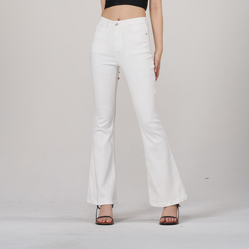 Women’s White High Waist Slim Fit