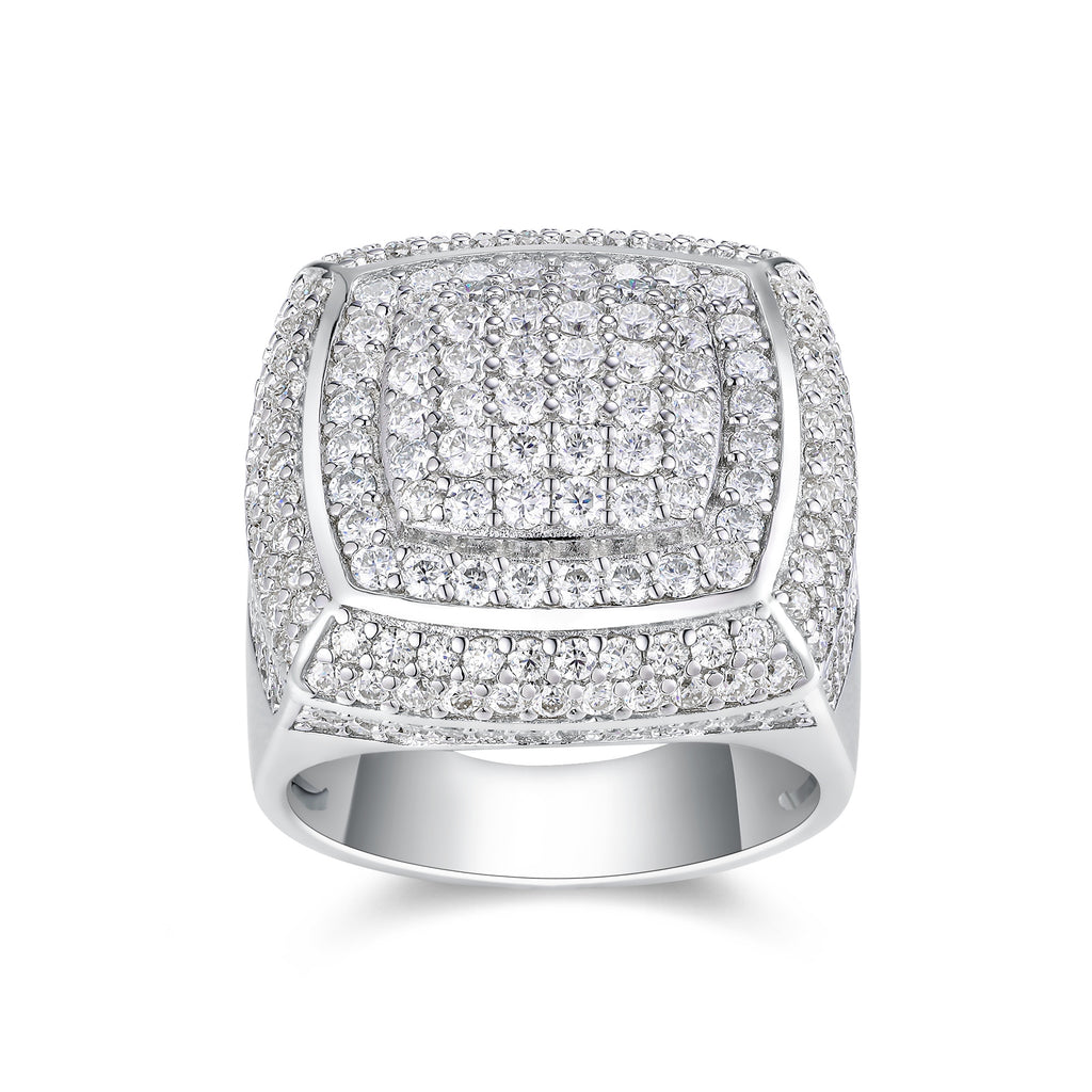 Imperial Moissanite Men’s Ring – S925 Platinum Plated | Diamond Sadaf