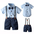 Baby Romper Week Formal Dress Fashionable Short-sleeved Jumpsuit Romper Suspender Pants