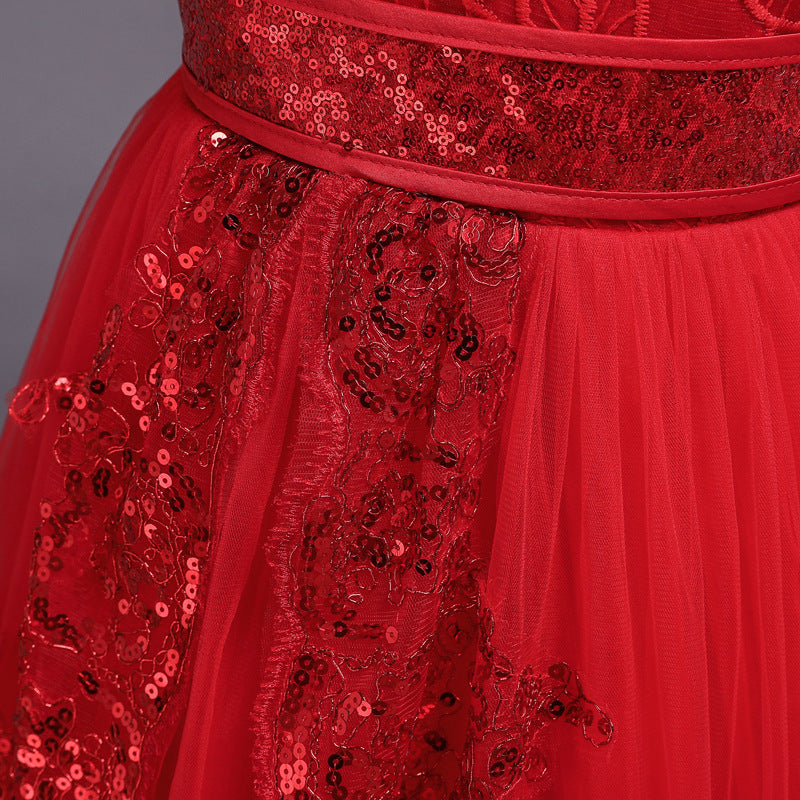 3D Lace Flower Girl  Dress
