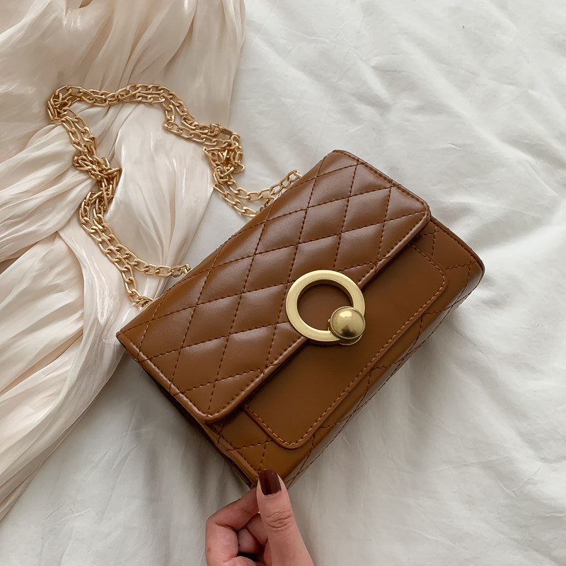 Small  Fashion Chain Rhombus Casual All-match  Ladies Trendy Messenger Bag