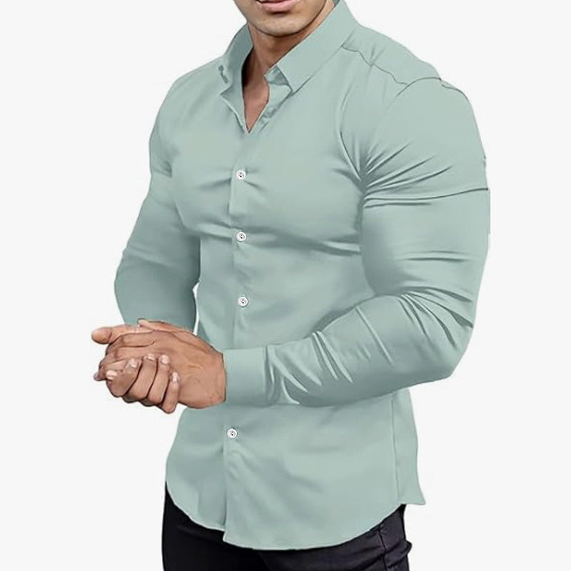 Summer Anti-wrinkle Casual Shirt Men's Long-sleeved Shirt