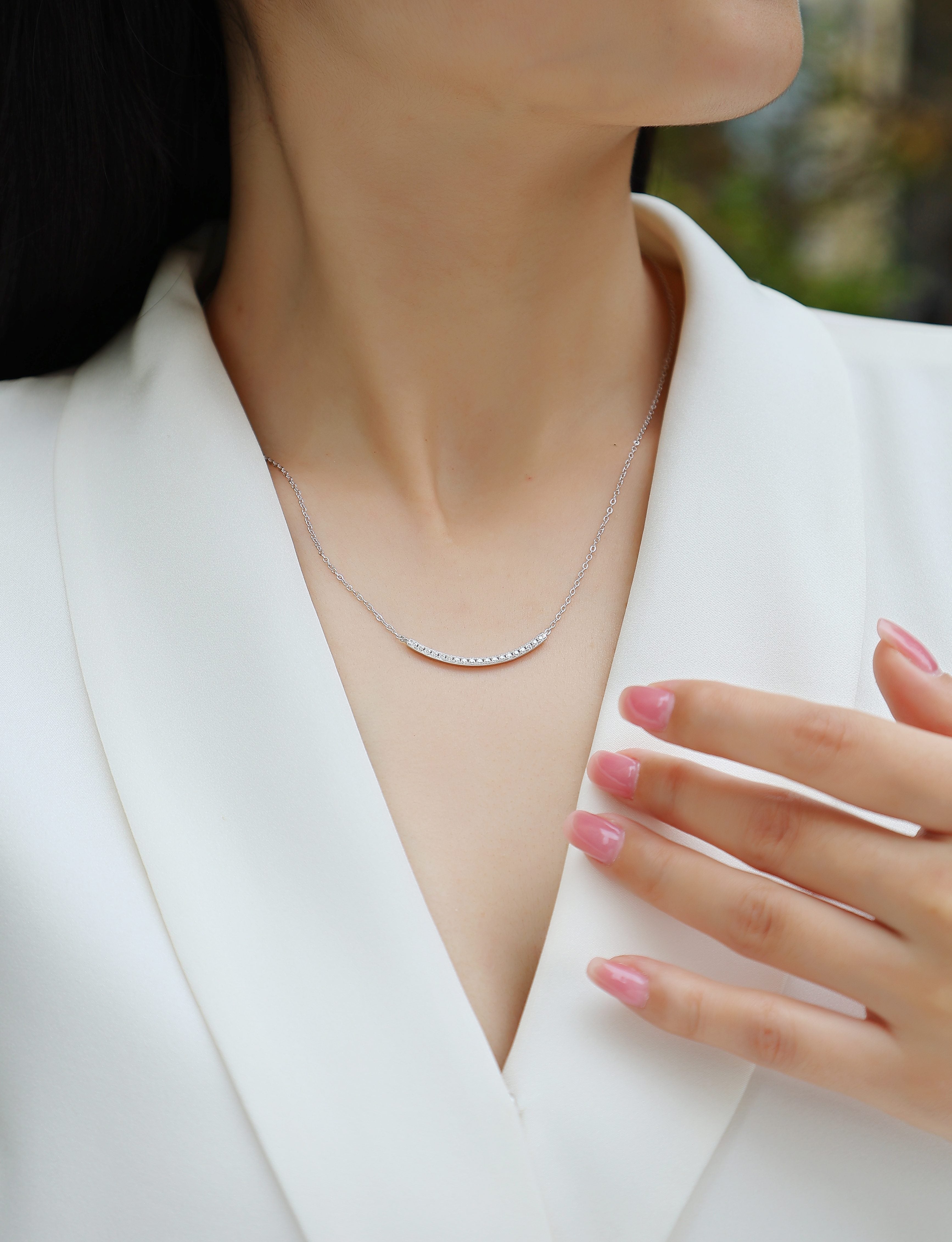 Joy - A Fashionable And Trendy Necklace Pendant Set With Top-quality Moissanite S925 Silver And Platinum Plating Can Be Tested With A Diamond Pen