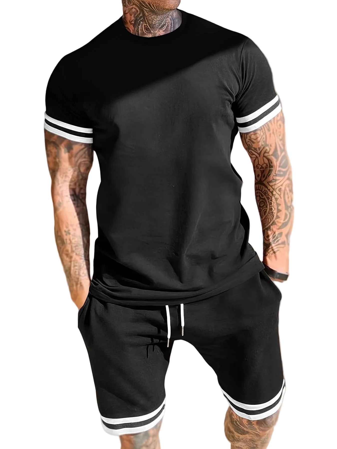 Men's Short-sleeved T-shirt Shorts Two-piece Set