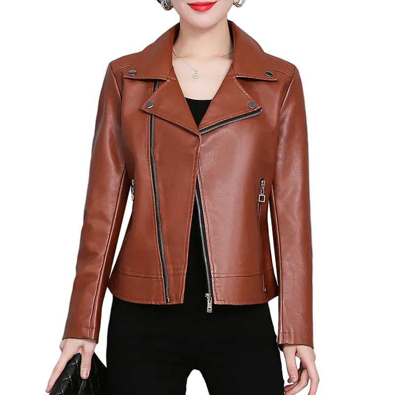 Leather Jacket Versatile Short Coat