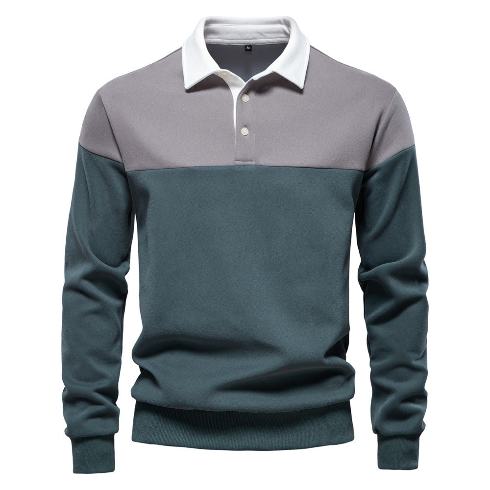 Men's Casual Long-sleeved Polo Collar Sweater