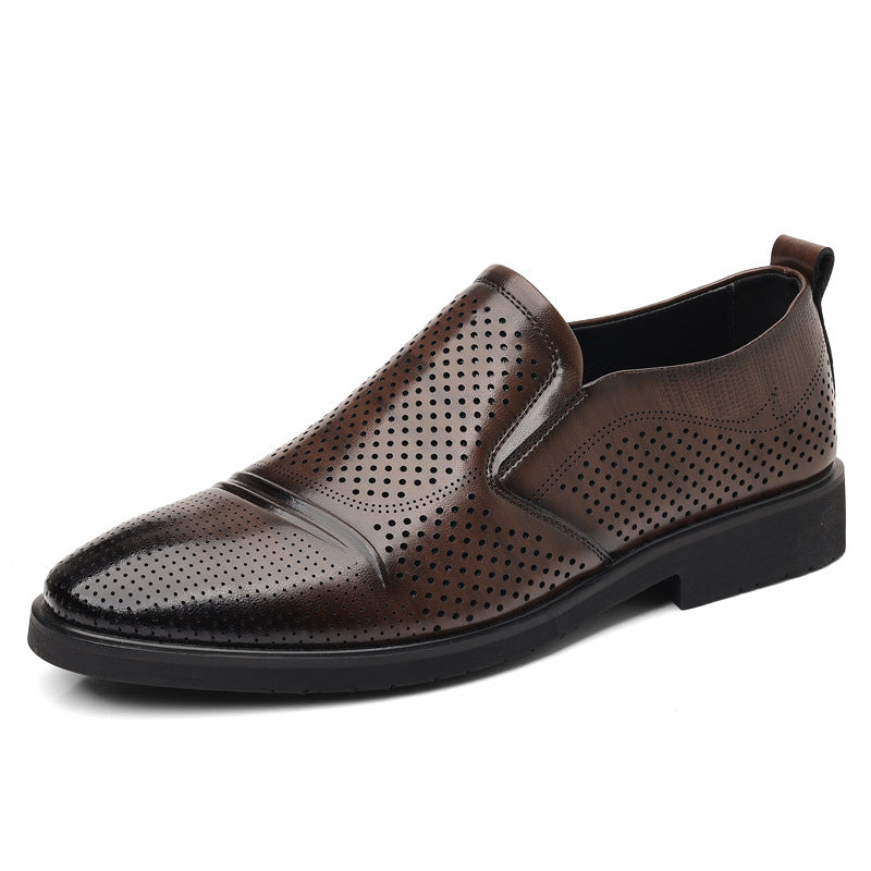 Plus-Size Vintage Business Slip-On Leather Shoes