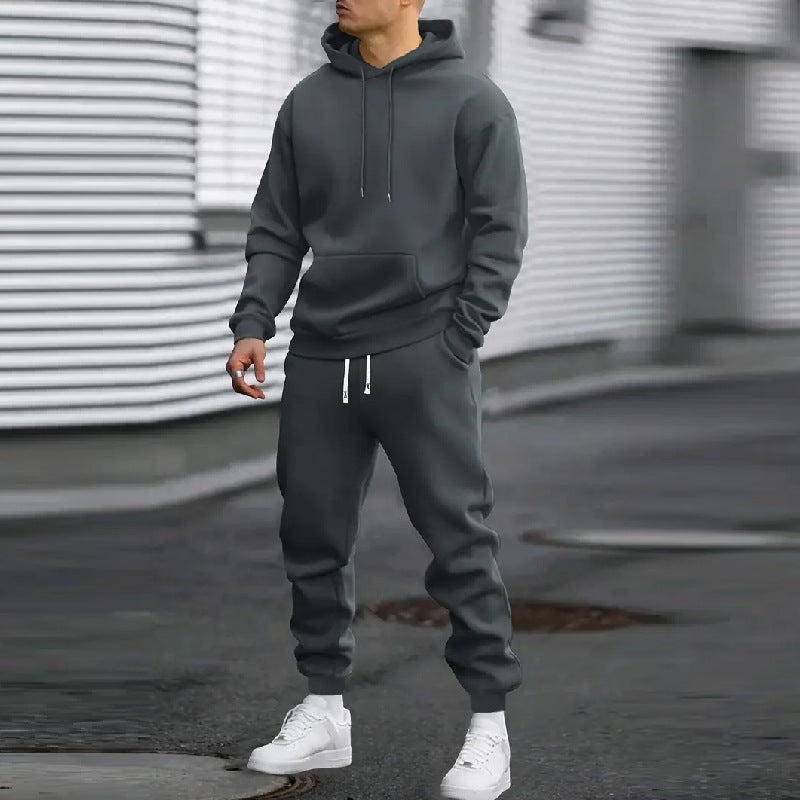 Men's Casual Sports Hoodie With Gridles Pants