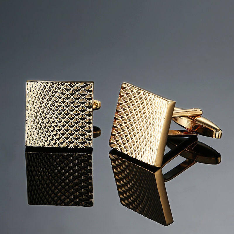 Men Metal Copper Cufflinks- Diamond Sadaf