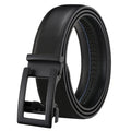 Men's Leather Belt Automatic Buckle Two-layer Cowhide Hollow