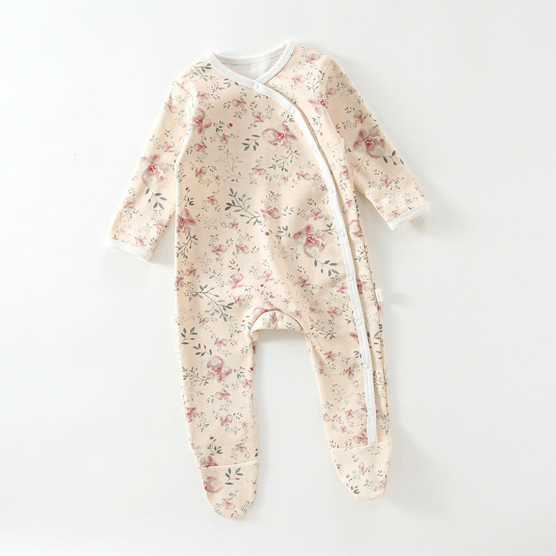 Newborn Baby's Foot Cover Bodysuit For Boys And Girls