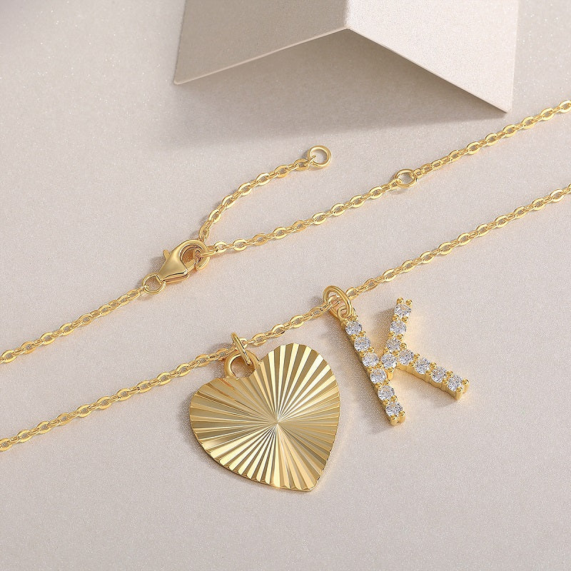 Heart Secret Moissanite Necklace – S925 Silver Gold Plated | Diamond Sadaf