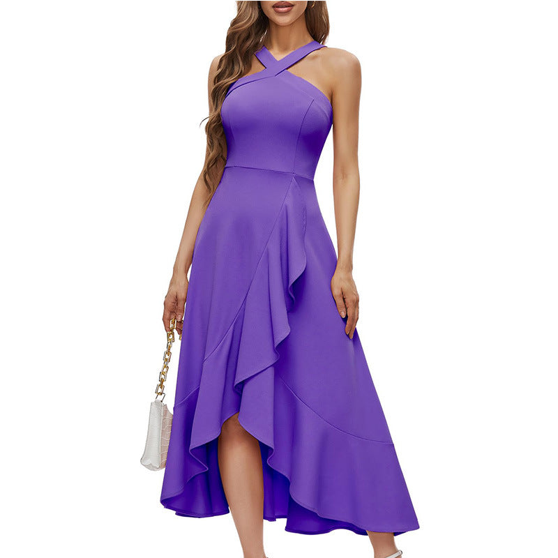 New Off-the-shoulder Bridesmaid Ruffle Women's Dress