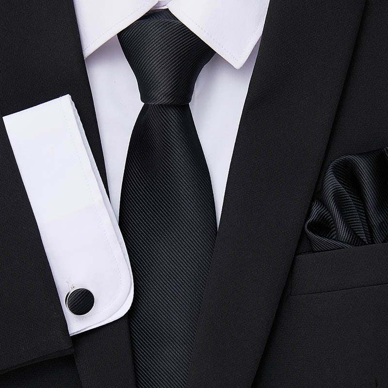 Men's Business  Tie Square Scarf Cufflinks Set