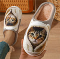 Comfortable Home Warm Cartoon Embroidery Horse Head Cotton Slippers
