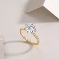 3 Carat Moissanite Wedding Ring Set S925 Silver Gold Plated