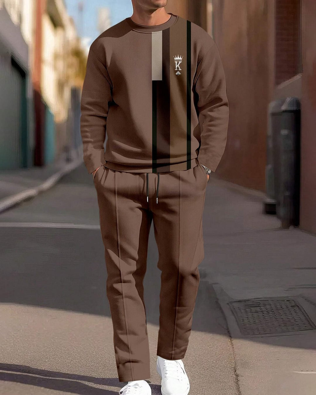 Printing Round Neck Suit